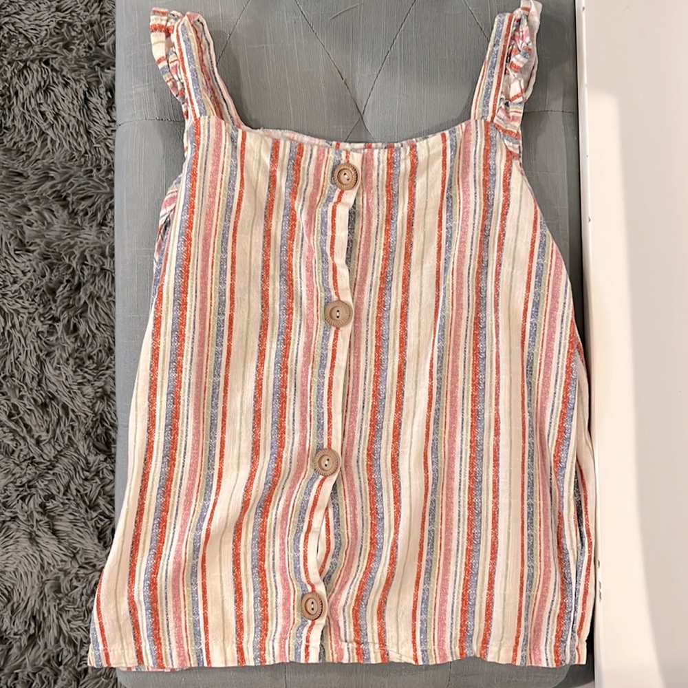 Girls summer tank top with buttons (XL 14-16)